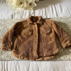 Cozy Brown Fleece/ Sherpa Jacket
